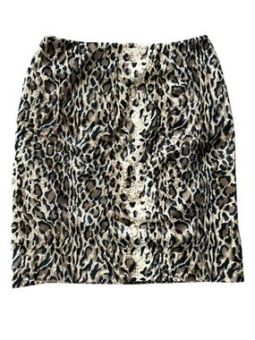 🇨🇦 Vintage Leopard Print Pencil Skirt Y2K 90s Grunge Punk Maximalist Alternative